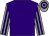 Purple, grey and purple striped sleeves, hooped cap (Threemorelargeones)