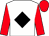 White, black diamond, red sleeves and cap (The Oaksey Partnership)