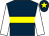 Dark blue, yellow hoop, white sleeves, dark blue cap, yellow star (The Bruton Street Partnership)