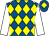 Royal blue and yellow diamonds, white sleeves, royal blue cap, yellow diamond (Kilco (international) Ltd)
