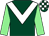 Dark green, white chevron, light green sleeves, dark green and white check cap (Mr&mrsp K Barber&potensis Bloodstock L)