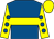 Royal blue, yellow hoop, yellow sleeves, royal blue spots, yellow cap (Mr Brian Mulholland)