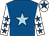 Royal blue, light blue star, white sleeves, royal blue stars, white cap, royal blue star (Supreme Horse Racing Club/michael Song)