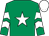 Emerald green, white star, chevrons on sleeves, white cap (Philip J Reynolds)