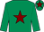 Emerald green, maroon star and star on cap (Mr Tim Thirlby)