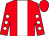 Red, white stripe, red sleeves, white spots, red cap (Jetmac Syndicate)