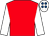 Red, white sleeves, white cap, royal blue spots (Mrs Scilla Phillips)