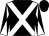 Black, white cross belts, diabolo on sleeves (Mr J R Weatherby)