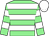 Light green, white hoops, light green and white hooped sleeves, white cap (C & D Racing)