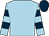 Light blue, dark blue hooped sleeves, dark blue cap (Highclere Thoroughbred Racing - Style)