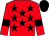 Red, black stars, armlets and cap (Andy Bell Anna Noble Arnie Flower)