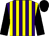 Purple and yellow stripes, black sleeves and cap (Racing Ventures, Sharon, Dermot & Davi)