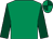 Emerald green, dark green sleeves, dark green & emerald green quartered cap (Simon Munir & Isaac Souede)