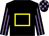Black, yellow hollow box, black and mauve striped sleeves, check cap (The Plumpton Party)