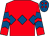 Red, royal blue triple diamond, chevrons on sleeves, royal blue cap, red diamonds (J French, D McDermott, S Nelson, T Syd)