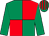 Emerald green and red (quartered), emerald green sleeves, striped cap (The Home Farm Partnership)
