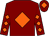 Maroon, orange diamond, diamonds on sleeves, maroon cap, orange diamond (The Spero Partnership Ltd)