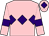 Pink, purple triple diamond, armlets and diamond on cap (Jay Three Racing)