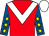 Red, white chevron, royal blue sleeves, yellow stars, white cap (The Yes No Wait Sorries & Mr Chris Col)