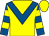 Yellow, royal blue chevron, royal blue and yellow hooped sleeves (Knock Knock Syndicate)