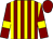 Maroon and yellow stripes, maroon sleeves, yellow armlets, maroon cap (The Buckhorn Racing Team)