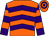 Orange, purple chevrons, purple and orange hooped sleeves, orange and purple hooped cap (Mr Klaus Koentopp)