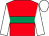 Red, emerald green hoop, white sleeves and cap (The Fob Racing Partnership)