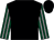Black, dark green and grey striped sleeves (Mrs Patricia Pugh)