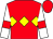 Red, yellow triple diamond, white sleeves, red armlets (Eric Jones, Geoff Nicholas, John Roman)