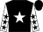 Black, white star, white sleeves, black stars and cap (Clara Jug Syndicate)