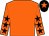 Orange, black stars on sleeves, black cap, orange star (Mr L McArdle)