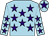 Light blue, purple stars, light blue cap, purple star (Ms Caroline Ahearn)