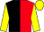 Black and red (halved), yellow sleeves and cap (The Midgelets)