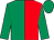 Emerald green and red (halved), emerald green sleeves and cap (Barnane Stud)