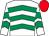 White, emerald green chevrons, red cap (Noel Moran/mrs Valerie Moran)