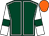 Dark green, white seams, white sleeves, dark green armlets, orange cap (Mr John J Reilly)